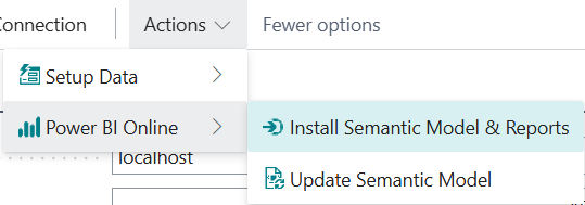 Business Central - Install Semantic Model & Reports Action