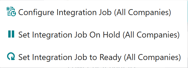 Configure Integration Job action on the Centrify 360 Setup page