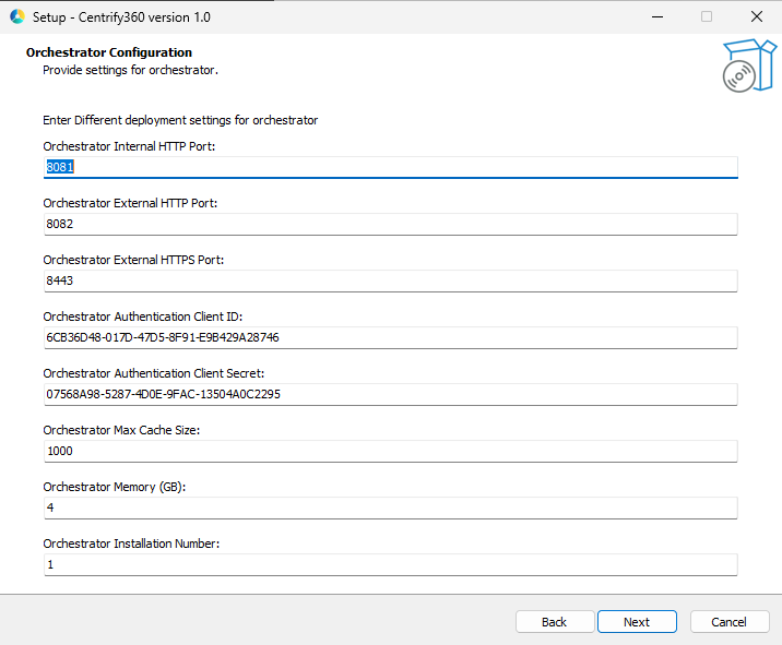Installer - Orchestrator